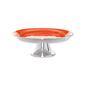 Assiette sur pied en aluminium couleur orange 25cm