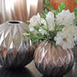 Vase origami en métal couleur argent 20cm