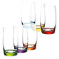 Boite de 6 gobelets hauts assortis en verre 29cl