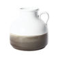 Vase en céramique blanc et beige 20cm