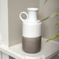 Vase en céramique blanc et beige 34cm