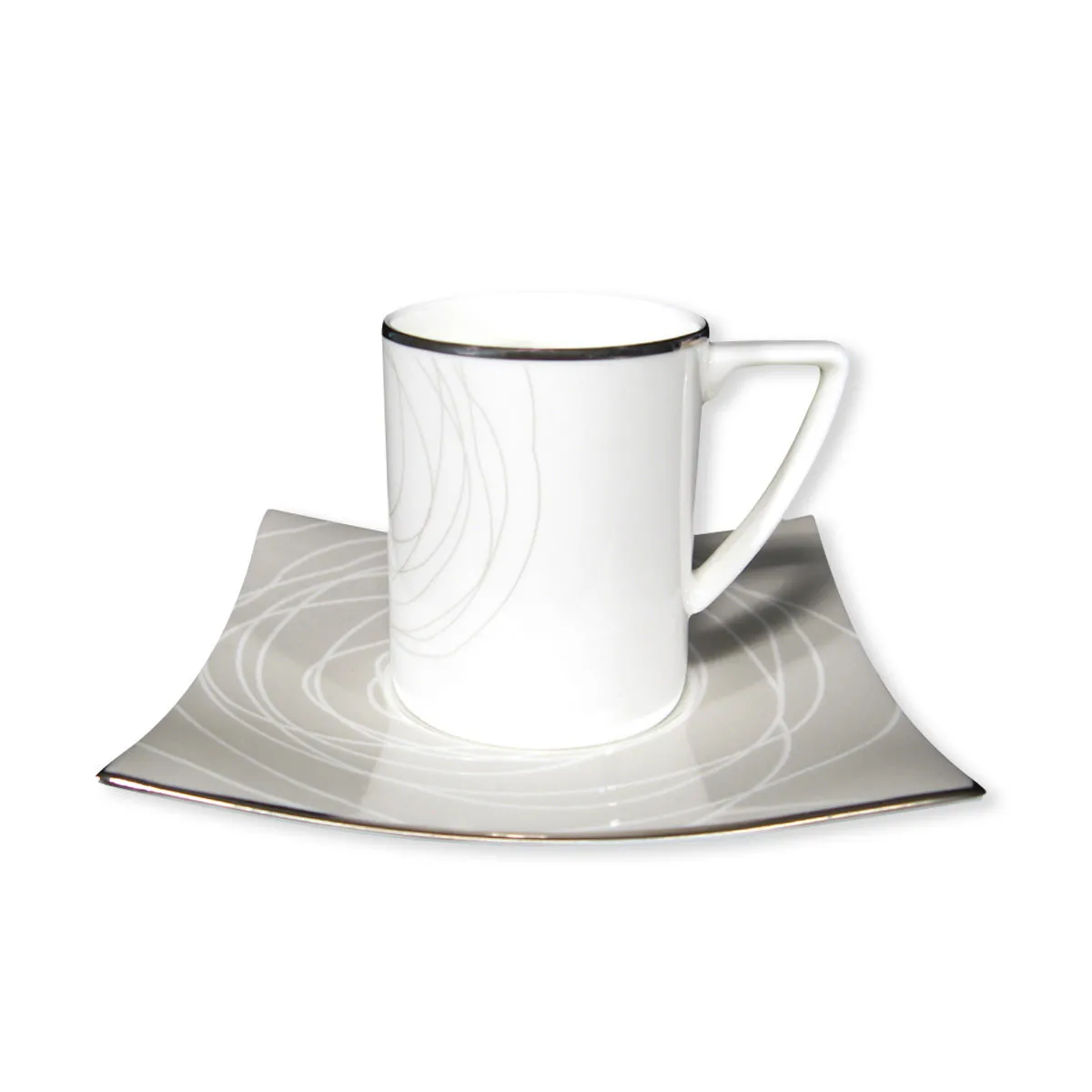 bruno evrard Paire-tasse café 9cl en porcelaine bone-china