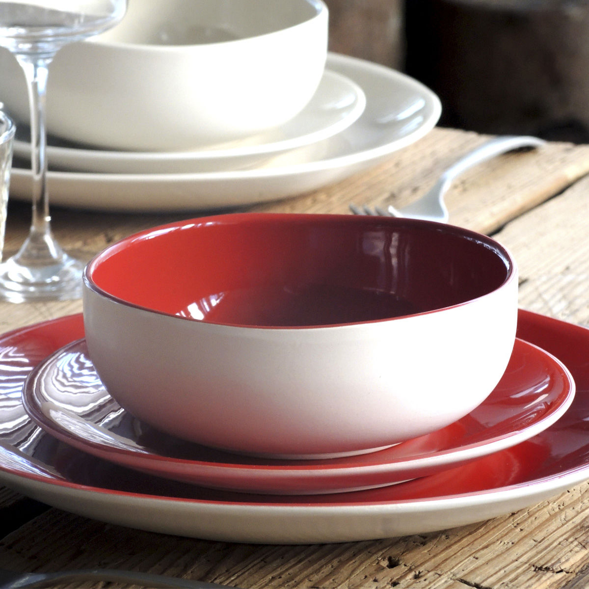 Assiette Cuivre 024598 Assiette Rouge 44