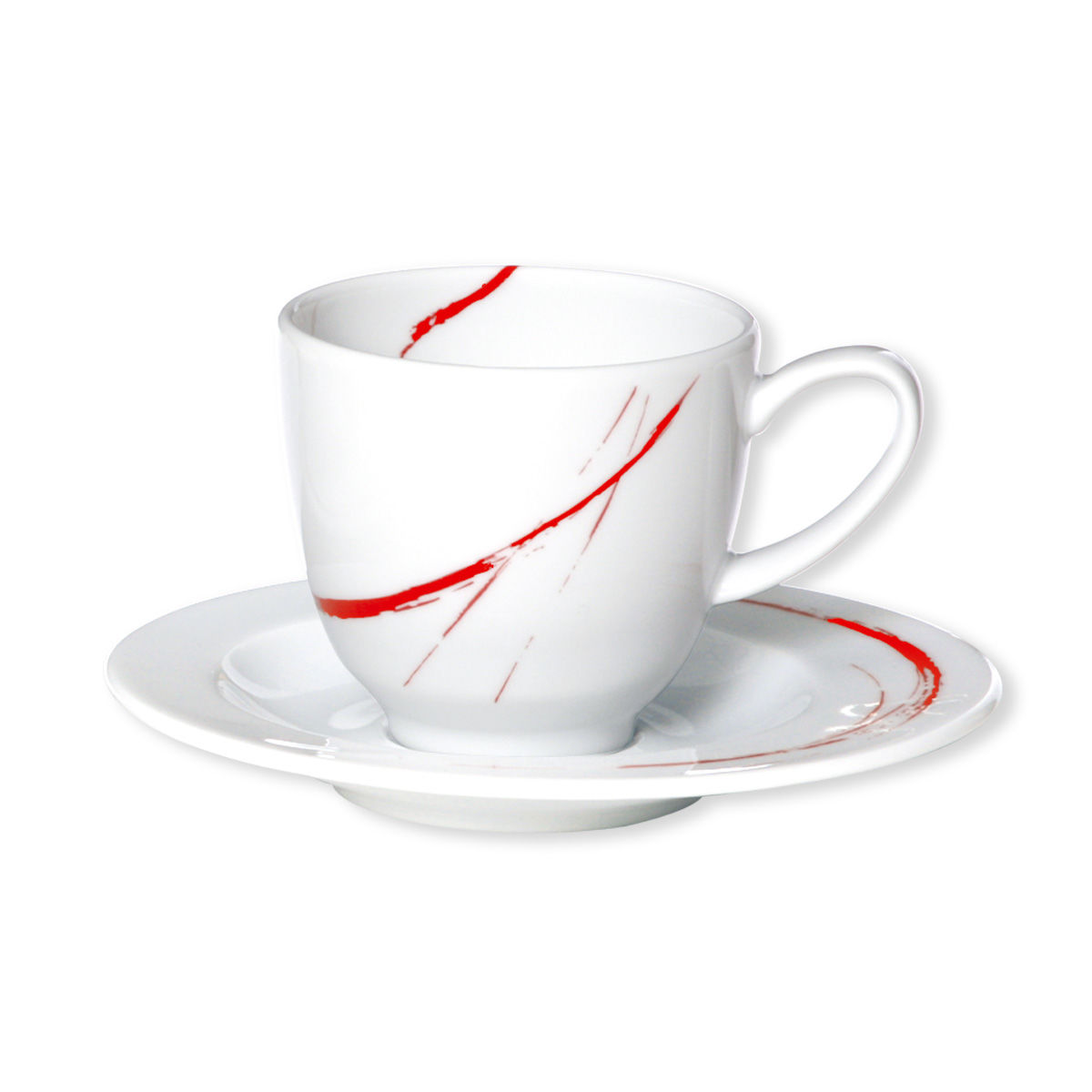 Paire tasse   Expresso  en Porcelaine Rouge 10cl Bruno 