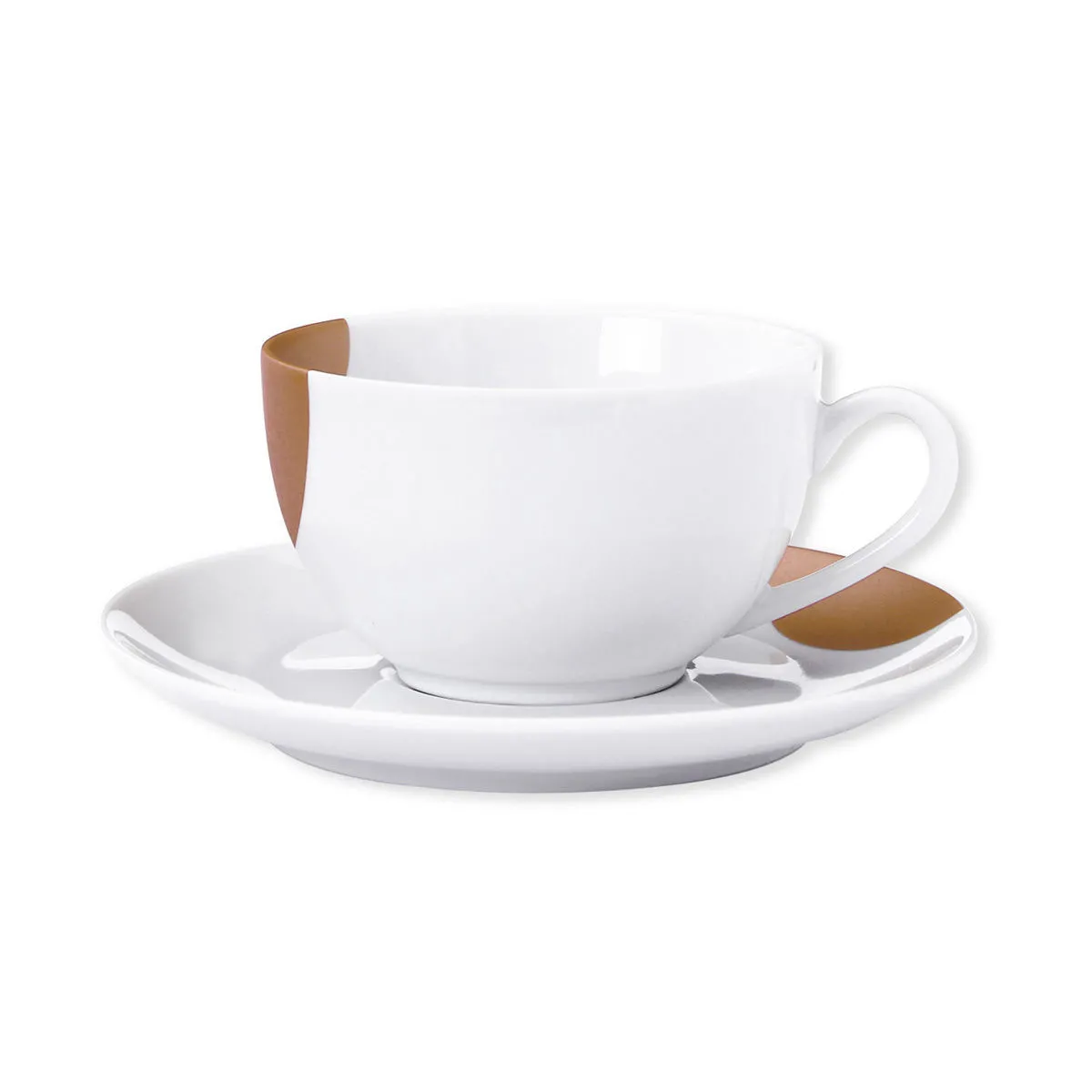 bruno evrard Tasse et sous-tasse à thé en Porcelaine couleur Cuivre
