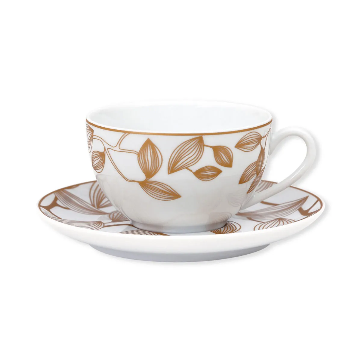 Tasse et sous-tasse à Thé avec motifs à fleurs - Vaisselle Design