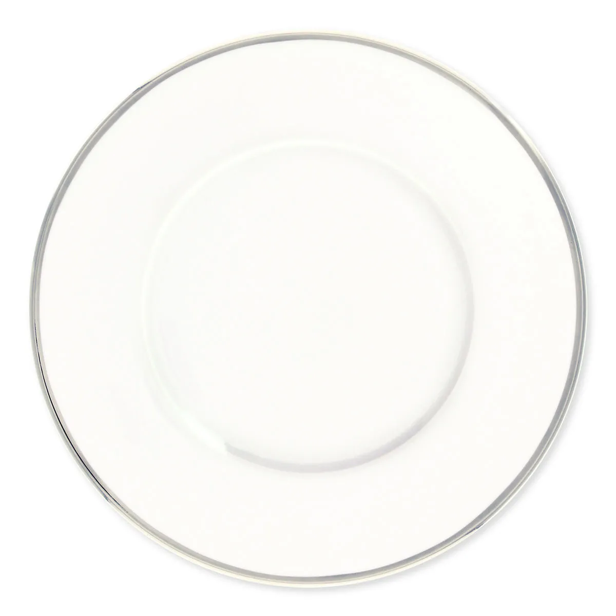 Assiette blanche en porcelaine avec filet argent - 29cm - Bruno Evrard