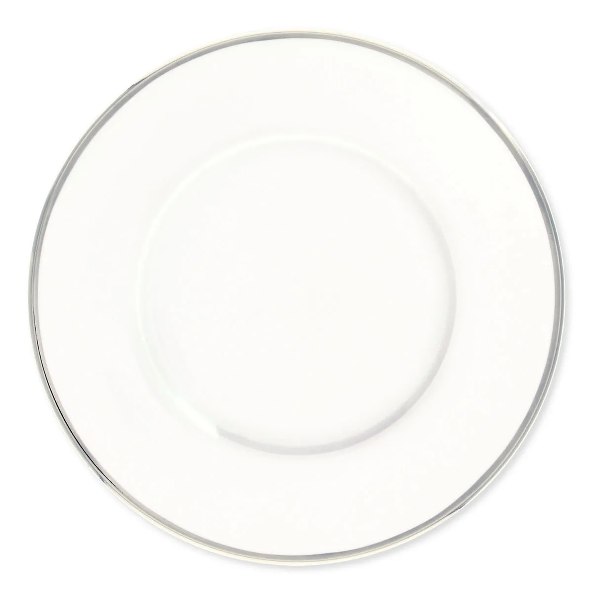 Assiettes plates en porcelaine décor filets or