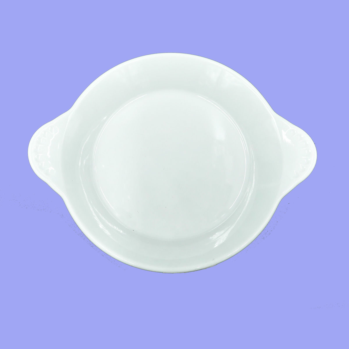 Plat à welsh blanc en porcelaine Plat à four 17cm Bruno Evrard