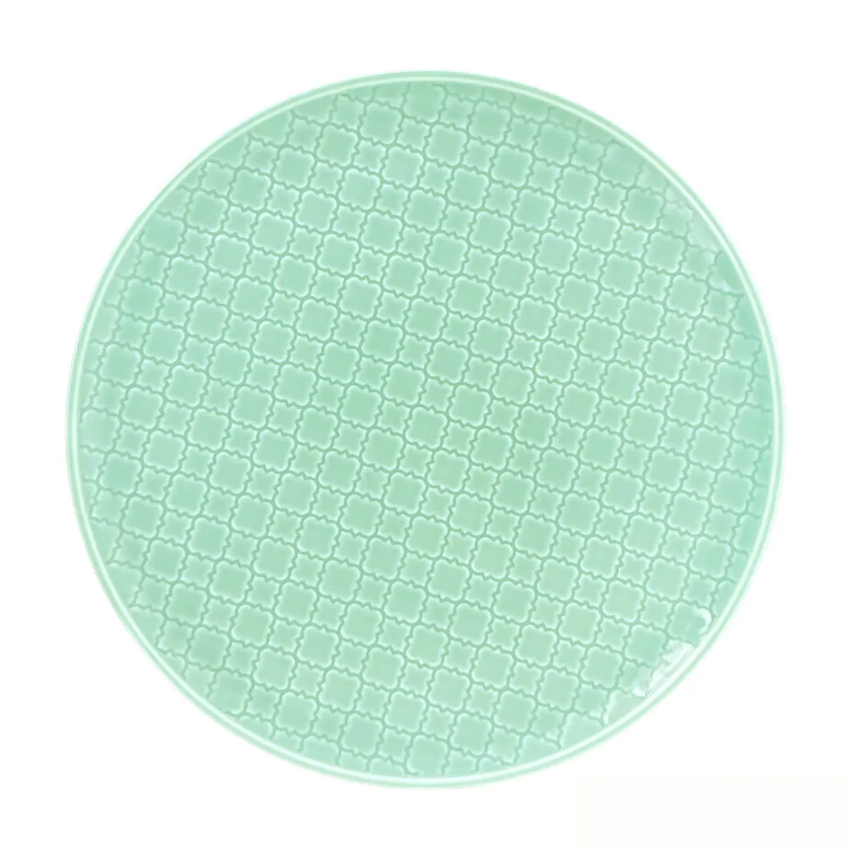 bruno evrard Assiette plate vert amande MOUNIA en porcelaine 26cm