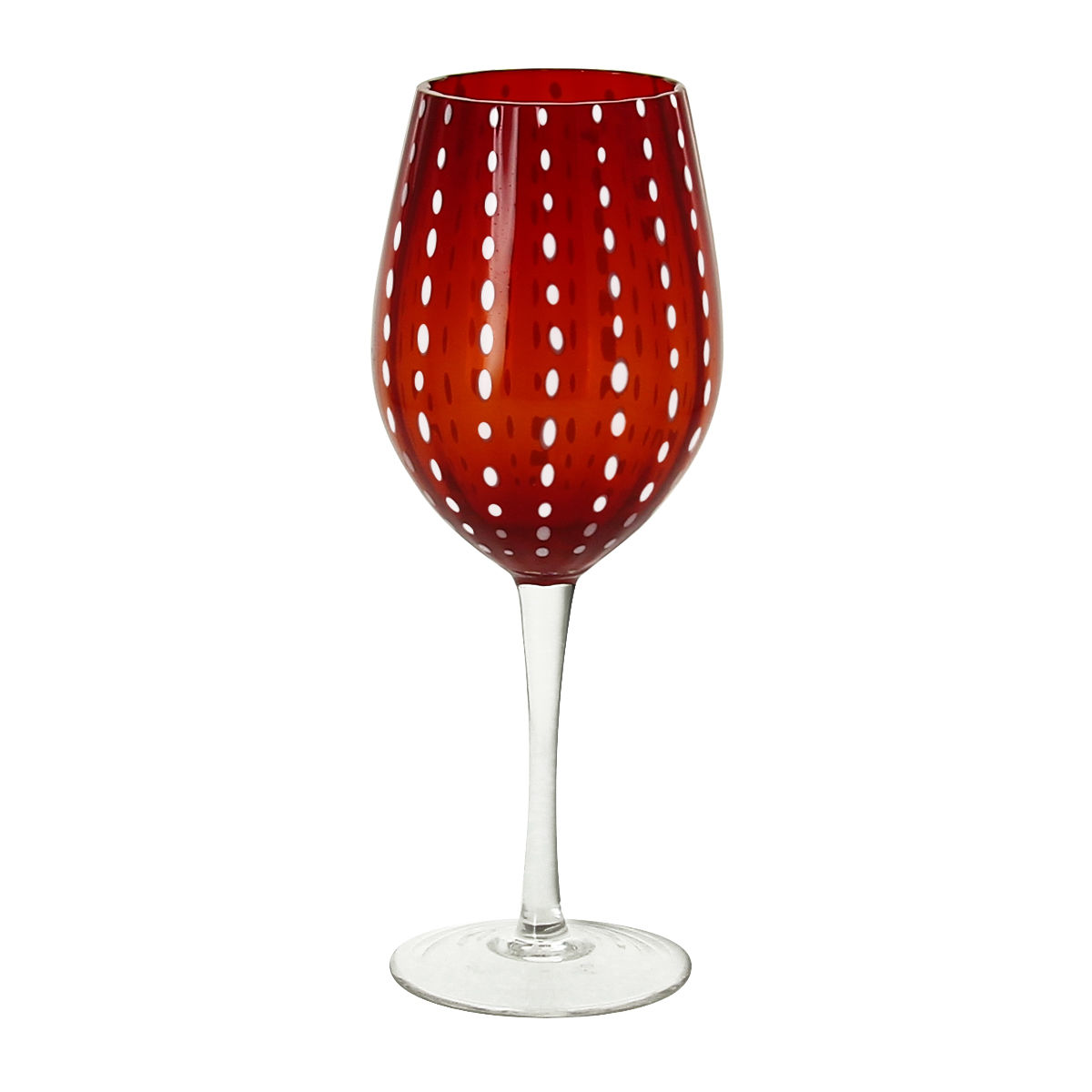 Verre à vin en verre soufflé bouche rouge CARNIVAL 40CL - Bruno Evrard