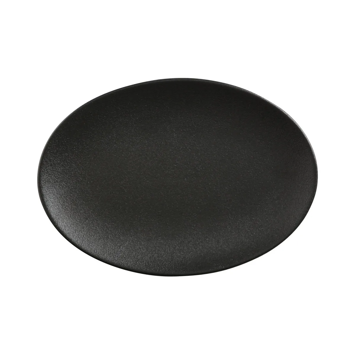 bruno evrard Plat ovale en porclaine noire - 25x16cm
