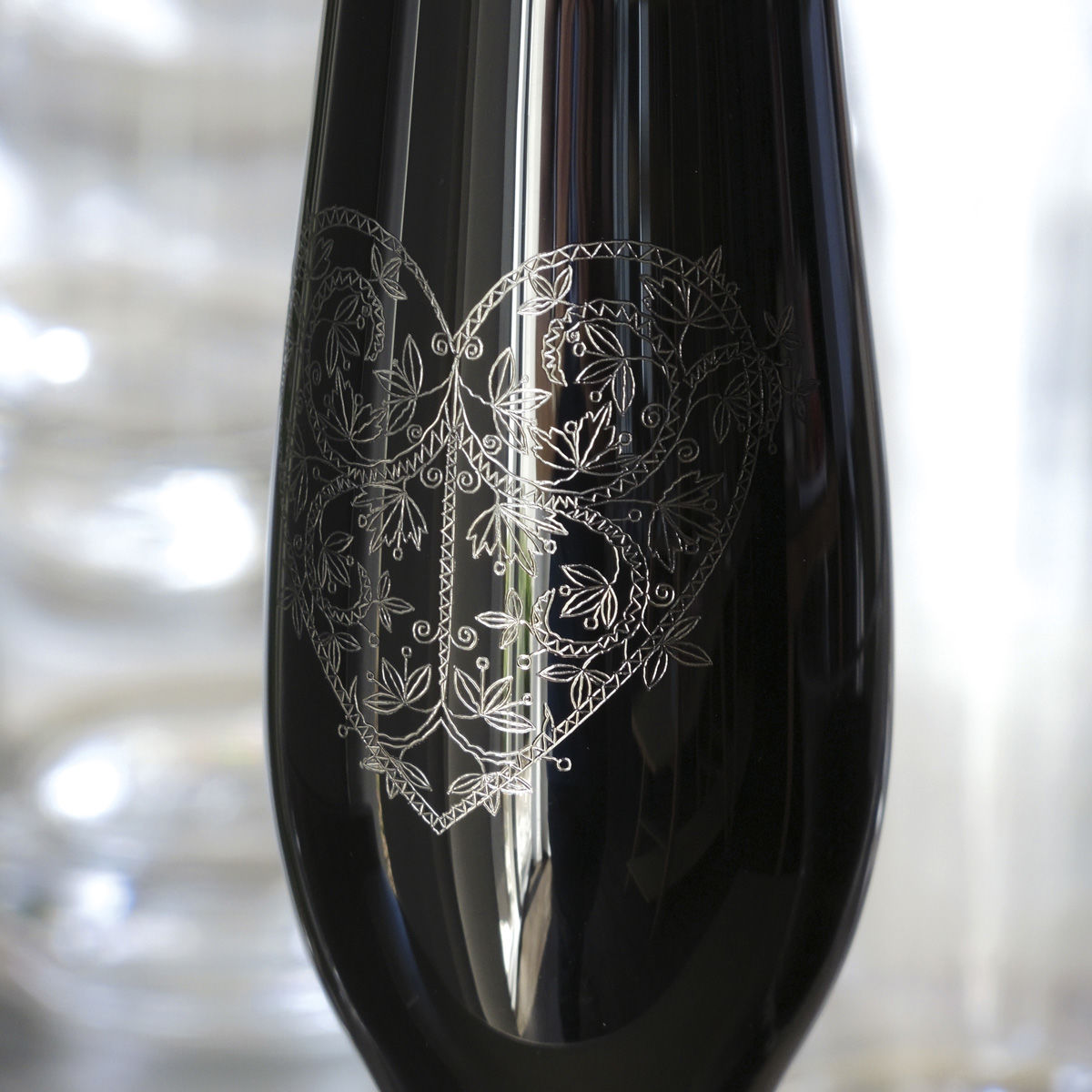 Flûte à Champagne Design Motif Coeur Sandra 21CL Bruno Evrard