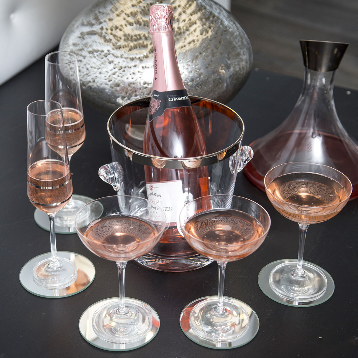 Flûtes à Champagne en Cristallin Verrerie Design Bruno Evrard