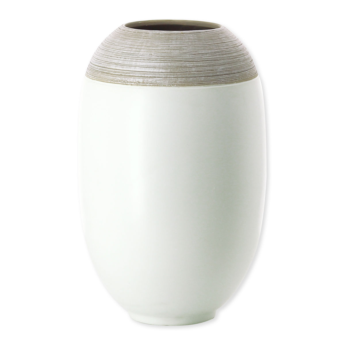 Grand vase blanc scandinave en céramique 27cm ROBIN Bruno Evrard