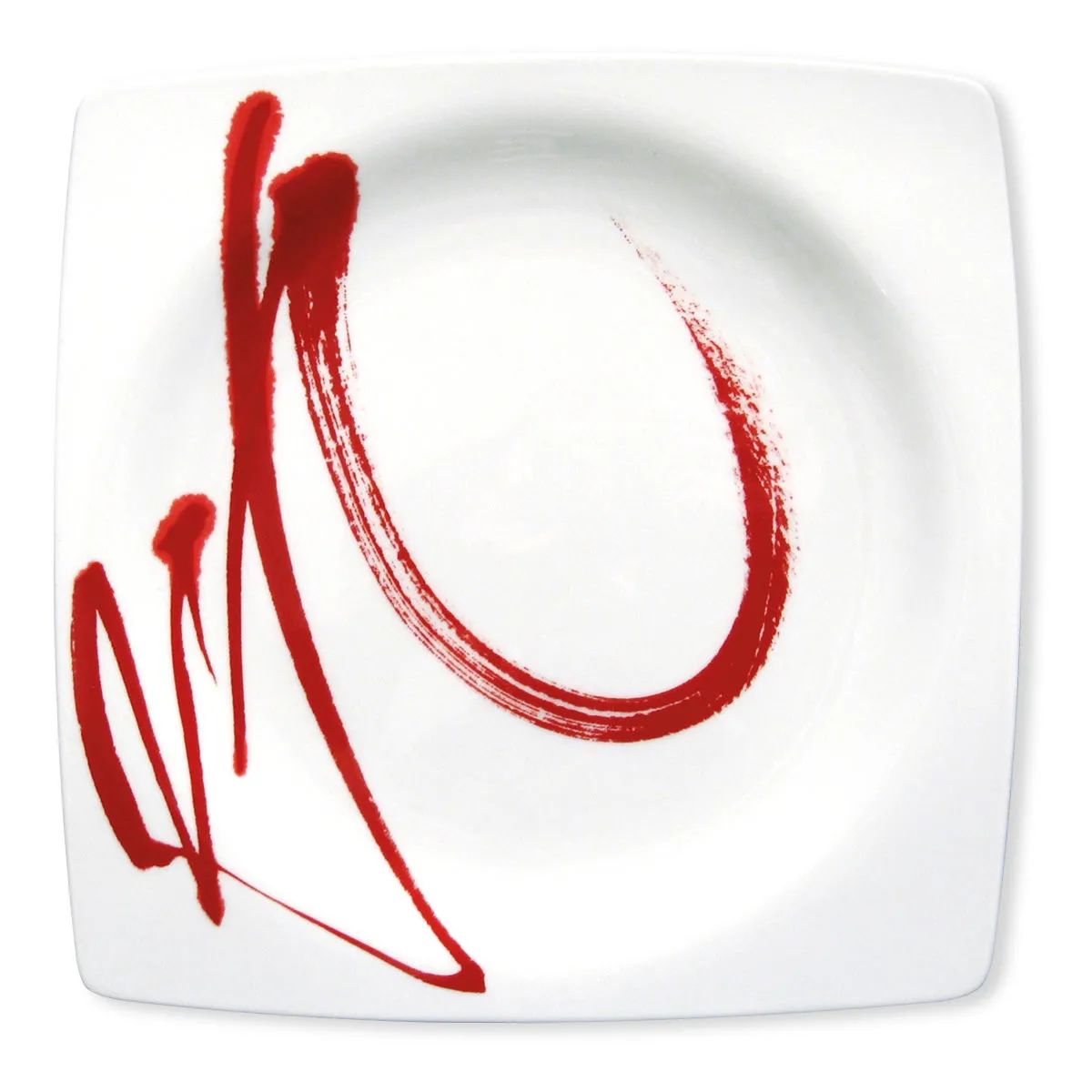 Assiette Plate en Porcelaine Colorée Rouge - Design Contemporain