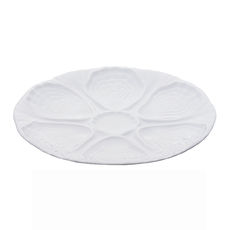 Assiette à huîtres en porcelaine 24,5cm Assiette à huîtres en porcelaine 24,5cm