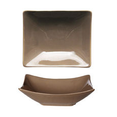 Assiette creuse taupe en céramique 19x16cm Assiette creuse taupe en céramique 19x16cm