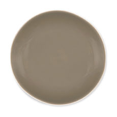 Assiette dessert taupe en faïence 20cm Assiette dessert taupe en faïence 20cm