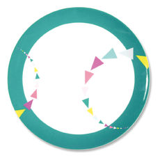 Assiette plate en porcelaine motifs graphiques 27cm Assiette plate en porcelaine motifs graphiques 27cm