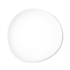 Assiette dessert blanche asymétrique en porcelaine 22cm Assiette dessert blanche asymétrique en porcelaine 22cm