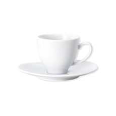Tasse à café blanche asymétrique en porcelaine 10cl Tasse à café blanche asymétrique en porcelaine 10cl