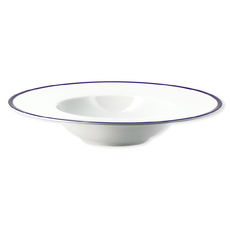 Assiette creuse en porcelaine filet bleu 23cm Assiette creuse en porcelaine filet bleu 23cm