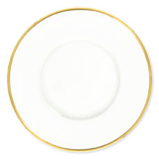 Assiette plate en porcelaine filet or 29cm Assiette plate en porcelaine filet or 29cm