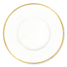 Assiette plate en porcelaine filet or 27cm Assiette plate en porcelaine filet or 27cm