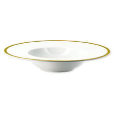 Assiette creuse en porcelaine filet or 23cm Assiette creuse en porcelaine filet or 23cm