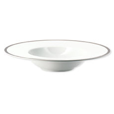 Assiette creuse en porcelaine filet argent 23 cm Assiette creuse en porcelaine filet argent 23 cm
