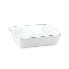 Plat à four carré blanc en porcelaine 23x23cm Plat à four carré blanc en porcelaine 23x23cm