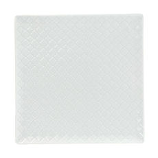 Plat carré blanc en porcelaine 30,5cm Plat carré blanc en porcelaine 30,5cm