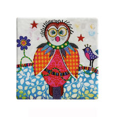 Boite de 6 dessous de verre en céramique HIBOU Boite de 6 dessous de verre en céramique HIBOU