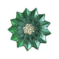 Plat gateau vert en verre 23,5cm