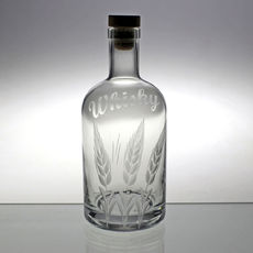 Bouteille à whisky en verre taillé 70cl Bouteille à whisky en verre taillé 70cl
