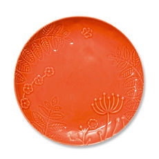 Assiette dessert corail en faïence 23cm Assiette dessert corail en faïence 23cm