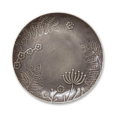 Assiette dessert grise en faïence 23cm Assiette dessert grise en faïence 23cm