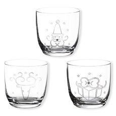 Lumignons en verre motifs assortis 7cm - Lot de 6 Lumignons en verre motifs assortis 7cm - Lot de 6