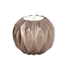Bougeoir origami en métal couleur cuivre 6,5cm Bougeoir origami en métal couleur cuivre 6,5cm