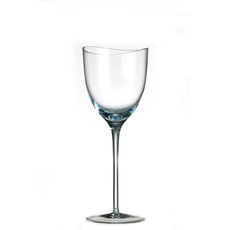 Verre à vin turquoise en verre soufflé bouche 26cl