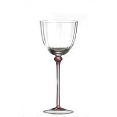 Verre à vin rose en verre soufflé bouche 28cl Verre à vin rose en verre soufflé bouche 28cl