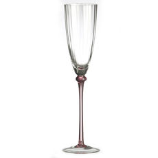 Flûte à champagne rose en verre soufflé bouche 15cl Flûte à champagne rose en verre soufflé bouche 15cl