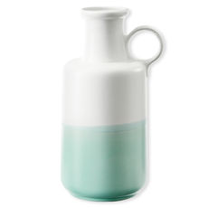Vase en céramique blanc et bleu 34cm Vase en céramique blanc et bleu 34cm