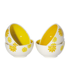 Boite de 4 coupelles 2 décors assortis en faïence 14,5cm Boite de 4 coupelles 2 décors assortis en faïence 14,5cm